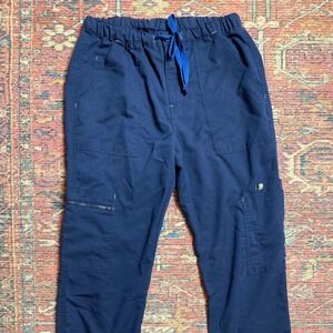 FIGS Scrub Pants Drawstring Cargo Pockets Medical Workwear‎ Blue Mens Size Small